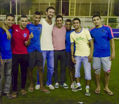 Dream team: Hosny (c) with the Nafas staff. 