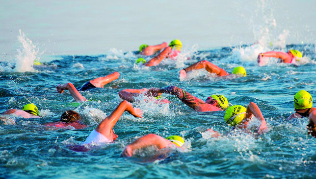 Kalba’s protected lagoon provides the setting for the swimming part of the competition.