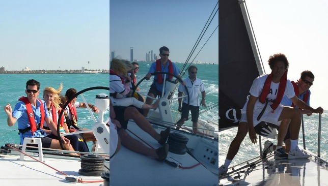 The four-time Wimbledon semi-finalist enjoying the scenic ocean views in Abu Dhabi.