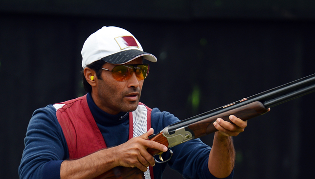 Nasser Al-Attiyah during the Skeet competition at the London Olympics.