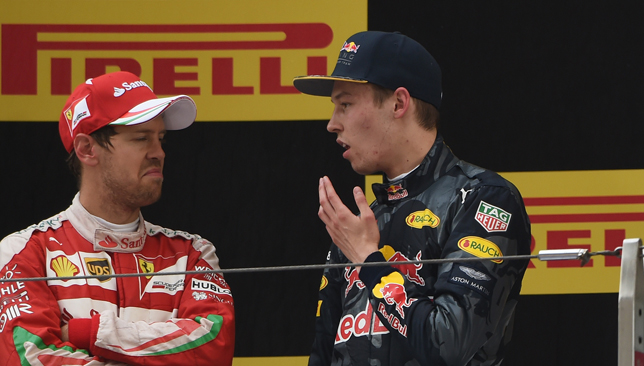 Sebastian Vettel and Daniil Kvyat.