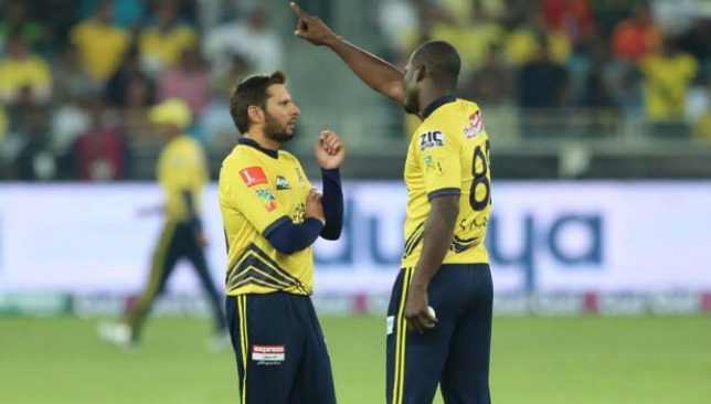 Learning from the best: Team-mates included Afridi and Sammy.