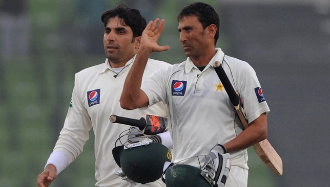 Misbah-ul-Haq (L) and Younis Khan (R).