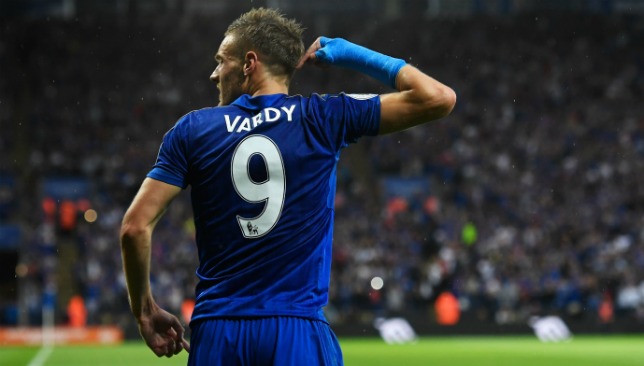 Jamie Vardy netted his first goal of the season.