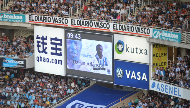 Sociedad paid homage to Dalian Atkinson.