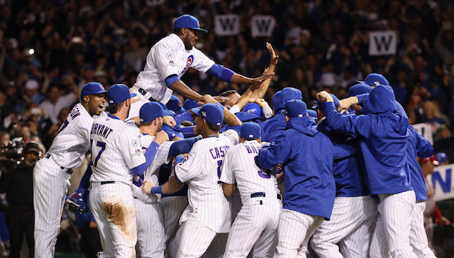 World Series win: Chicago Cubs.