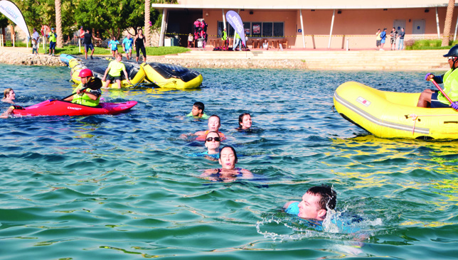 Several obstacles will need to be tackled in the water for the Wadi Adventure Race.