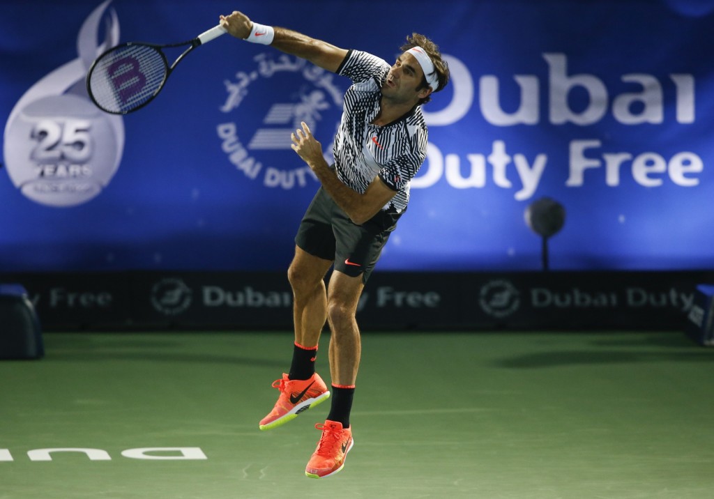 Federer during his first round (Photo via DDF Tennis)