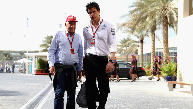 Niki Lauda and Toto Wolff.