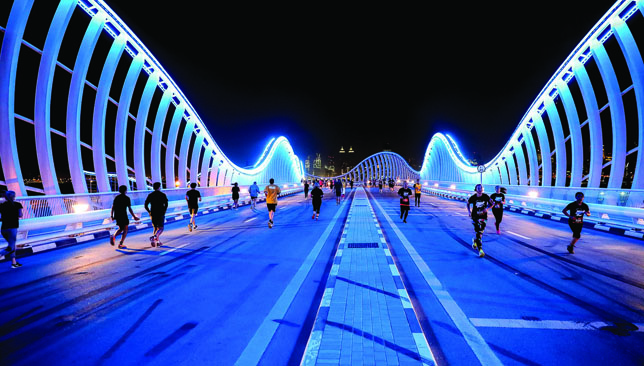 Under the lights: The timing of the run at night gives #IGNITEDXB a unique twist