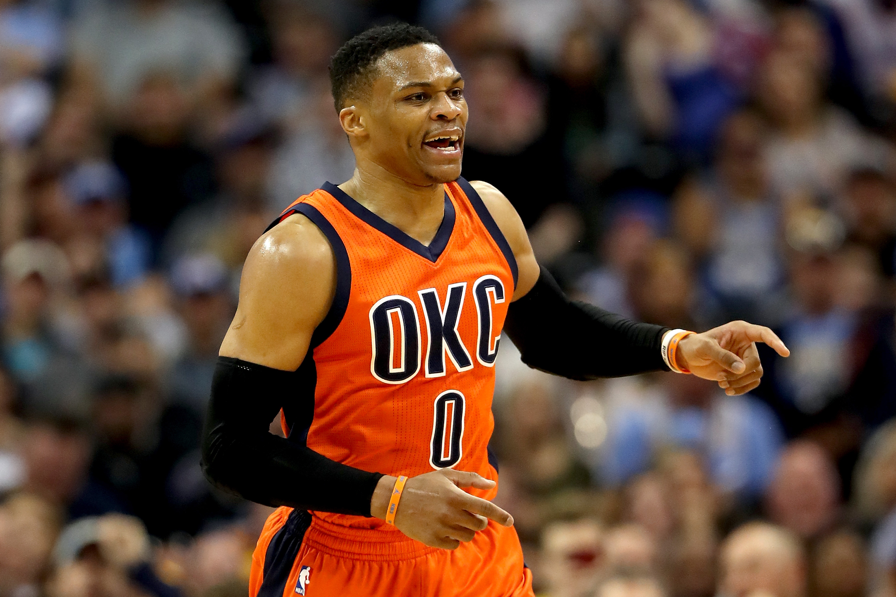 Russell Westbrook playing for the West Coast all-stars wins the KIA News  Photo - Getty Images