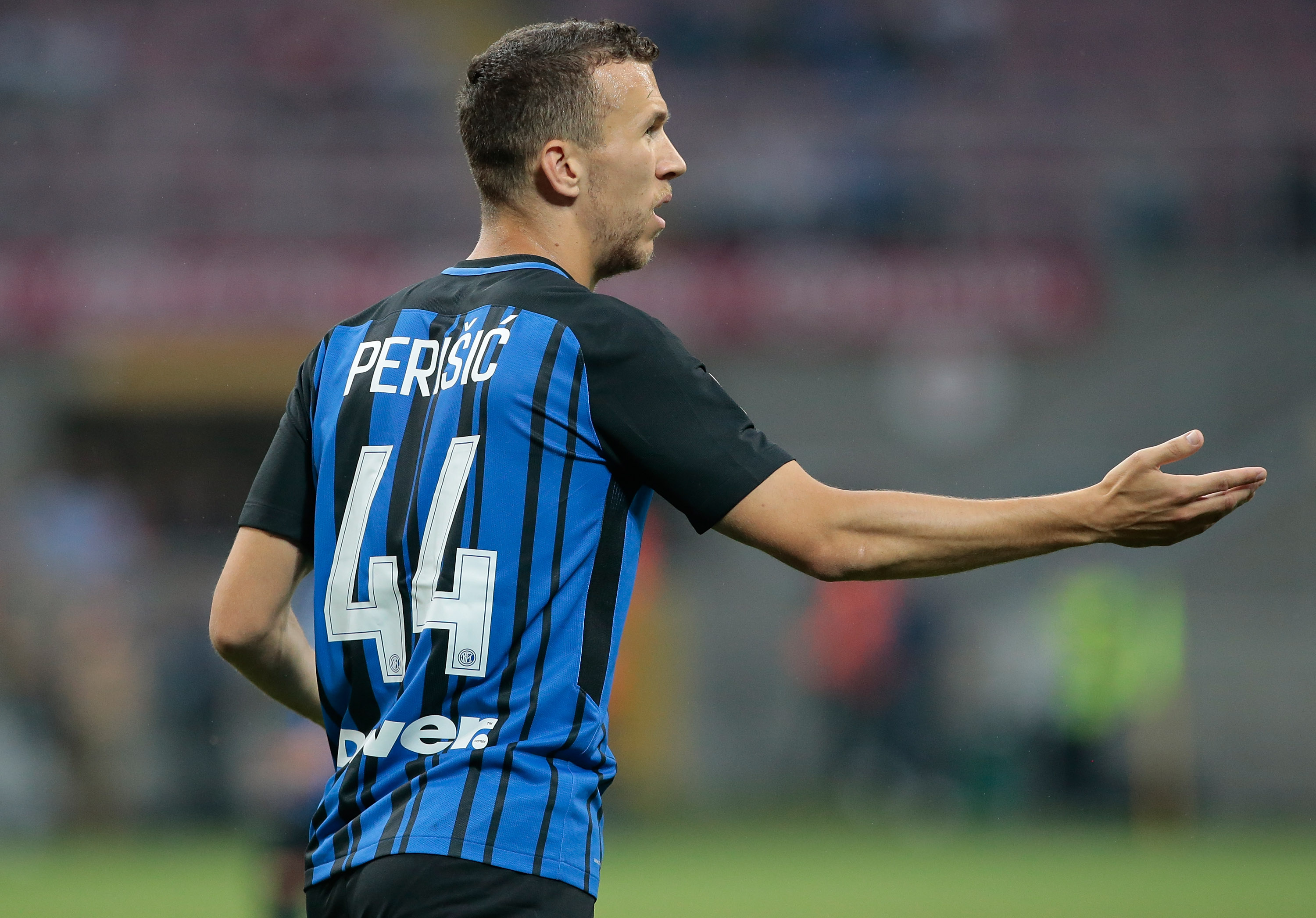 MILAN, ITALY - MAY 28: Ivan Perisic of FC Internazionale Milano gestures during the Serie A match between FC Internazionale and Udinese Calcio at Stadio Giuseppe Meazza on May 28, 2017 in Milan, Italy. (Photo by Emilio Andreoli/Getty Images)