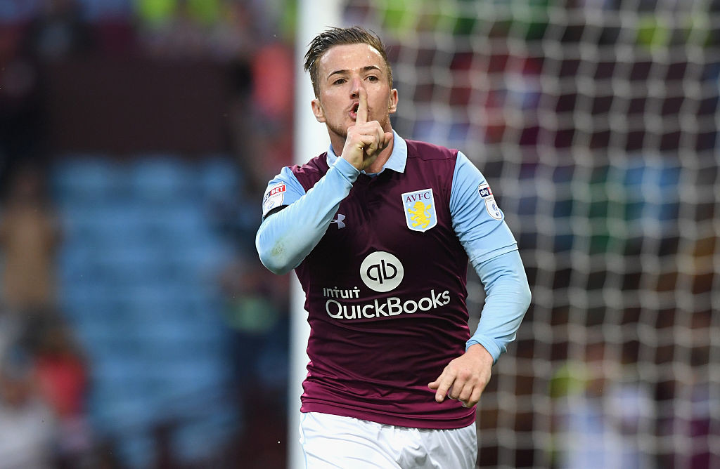 BIRMINGHAM, ENGLAND - AUGUST 16: Ross McCormack of Aston Villa celebrates scoring his sides first goal during the Sky Bet Championship match between Aston Villa and Huddersfield Town at Villa Park on August 16, 2016 in Birmingham, England. (Photo by Stu Forster/Getty Images)