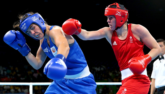 Savannah Marshall in action during Rio 2016.