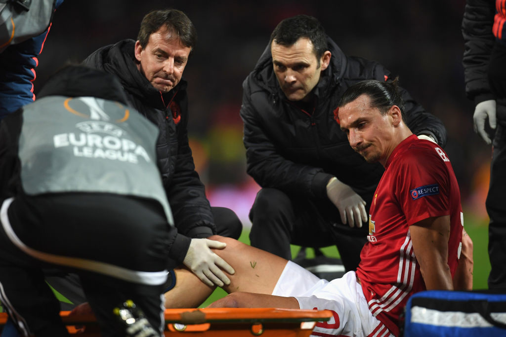 Zlatan suffered the knee-injury against Andrelecht in the Champions League last May.
