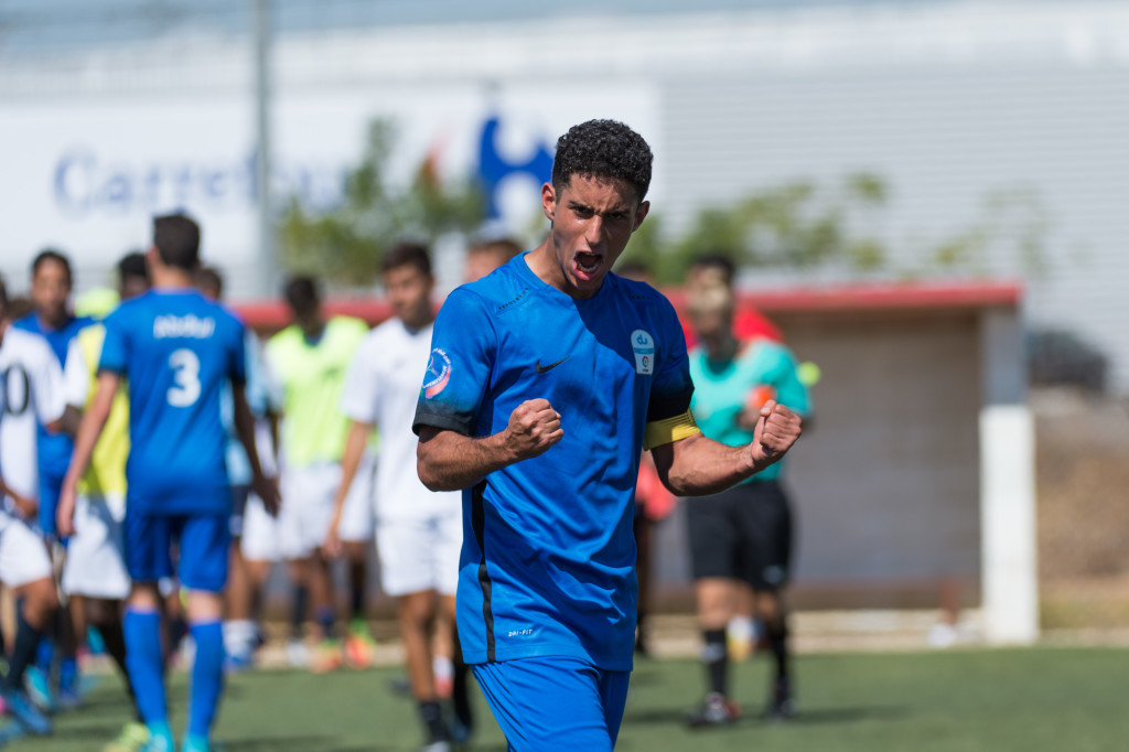 U16 HPC Captain Bayoumi celebrates 4-1 victory against Sevilla