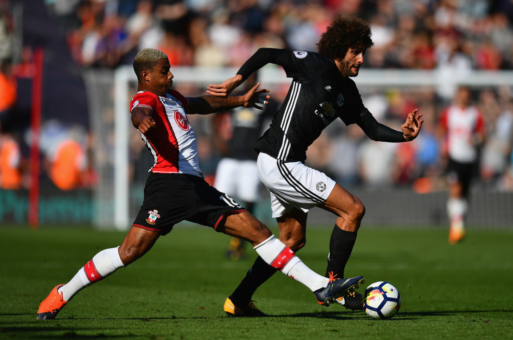 Maruoane Fellaini excelled in the middle of the park for United. 