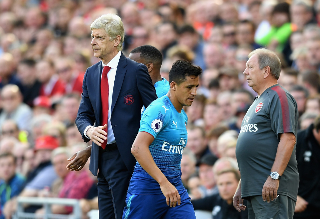 Sanchez made his first appearance of the season against Liverpool