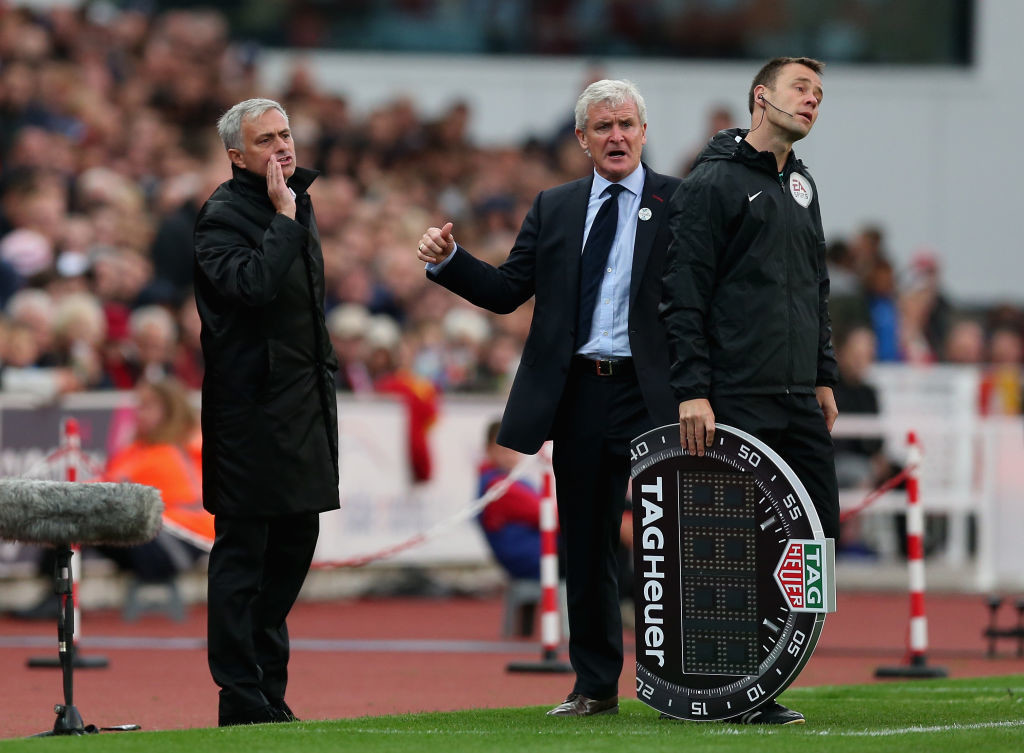 Jose Mourinho refused to shake Mar Hughes' hand after the final whistle.