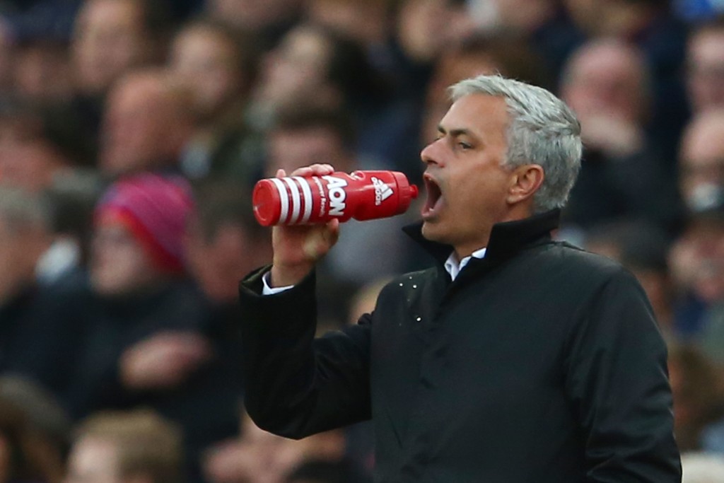 Drink it in: Manchester United boss Jose Mourinho (Getty).