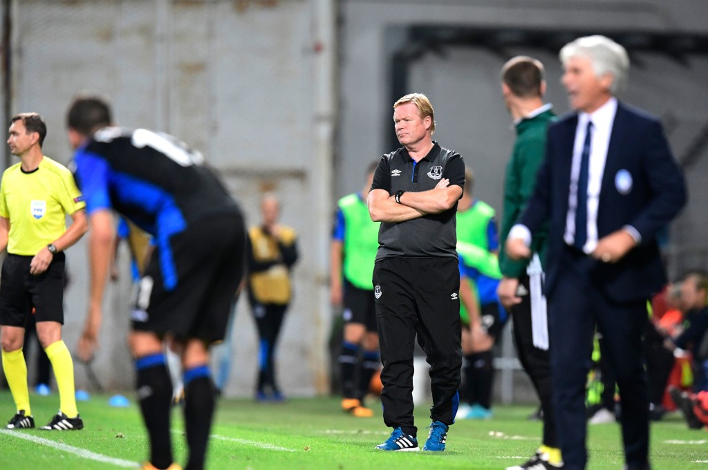 Ronald Koeman looks on after his side are battered in Italy