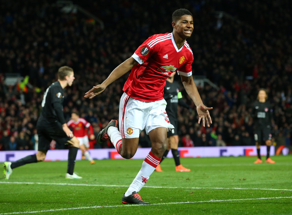 Marcus Rashford burst onto the scene with a brace on his United debut against FC Midtjylland in February, 2016.