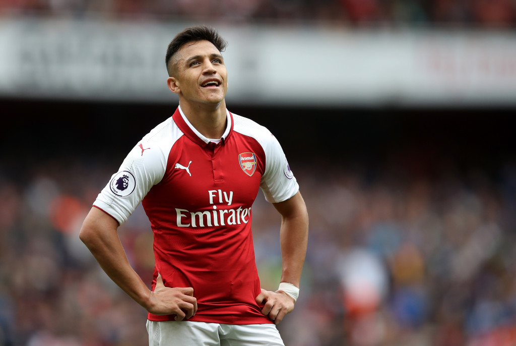 LONDON, ENGLAND - OCTOBER 01: Alexis Sanchez of Arsenal looks on during the Premier League match between Arsenal and Brighton and Hove Albion at Emirates Stadium on October 1, 2017 in London, England. (Photo by Julian Finney/Getty Images)