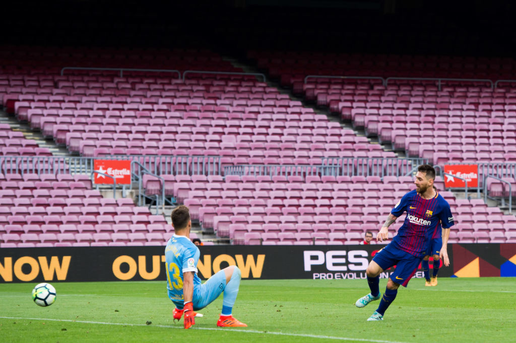 Messi racked up two goals to maintain his amazing start to the season.