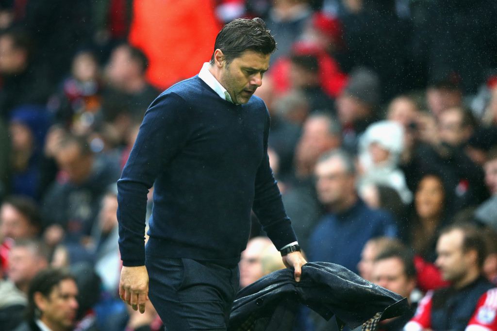 A dejected Pochettino after defeat