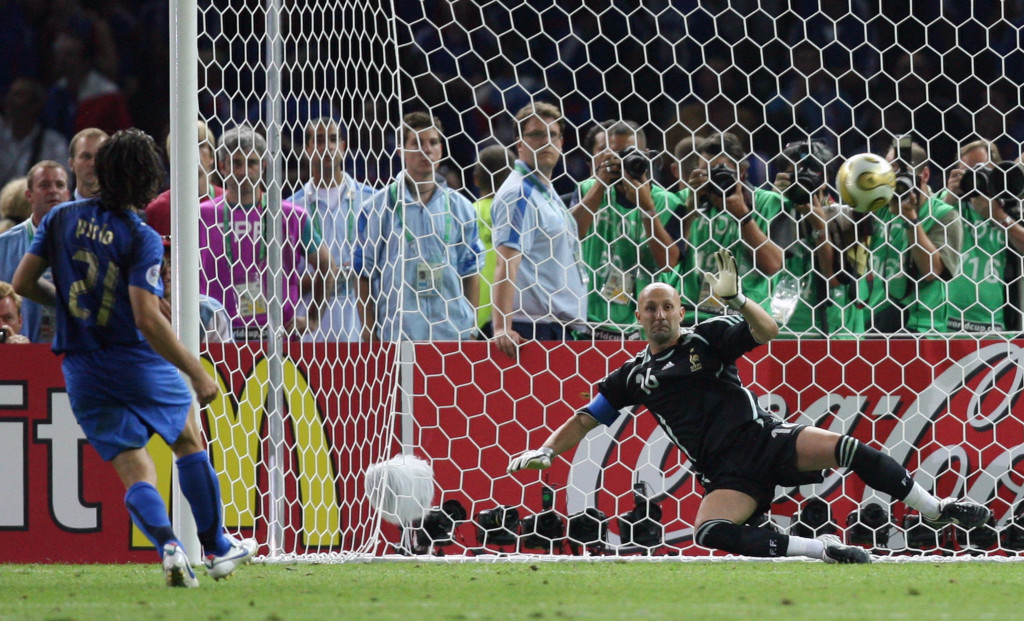 Pirlo scored Italy's first penalty in the 2006 World Cup final shootout. 