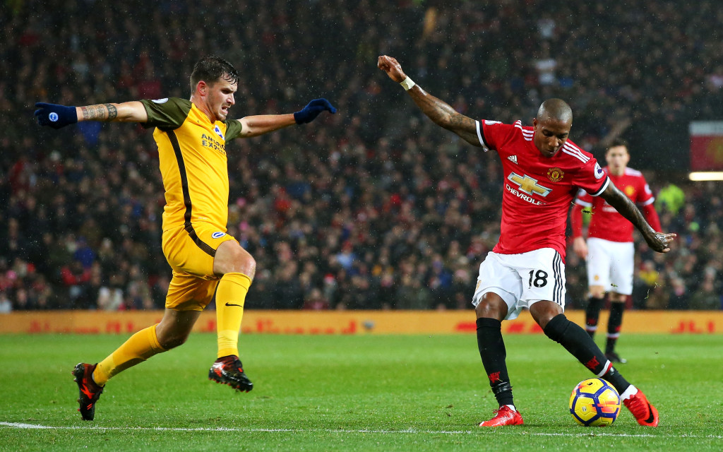 Ashley Young's deflected strike gave United their only goal. 
