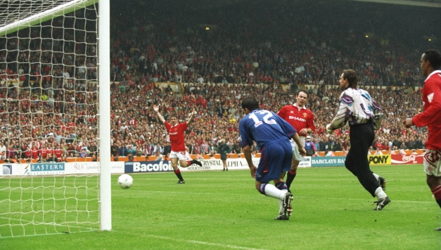 Brian McClair adds the fourth as Manchester United thrashed Chelsea.