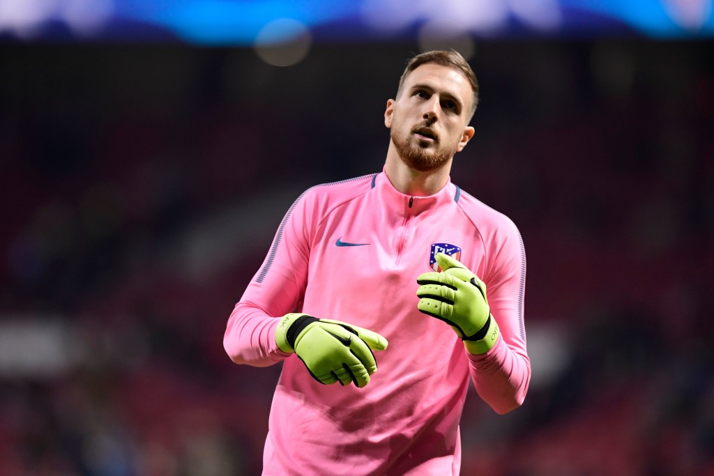 Atletico Madrid's Slovenian goalkeeper Jan Oblak warms up ahead of the UEFA Champions League group C football match between Atletico Madrid and AS Roma at the Wanda Metropolitan Stadium in Madrid on November 22, 2017. / AFP PHOTO / JAVIER SORIANO (Photo credit should read JAVIER SORIANO/AFP/Getty Images)