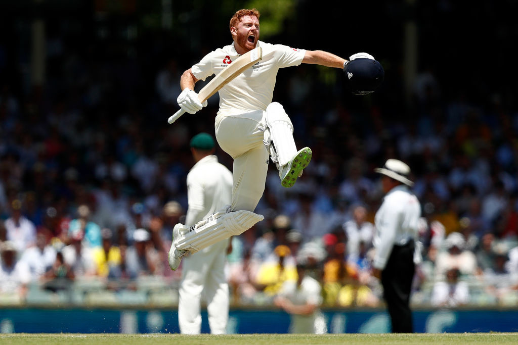 Bairstow brought up his maiden Ashes ton.