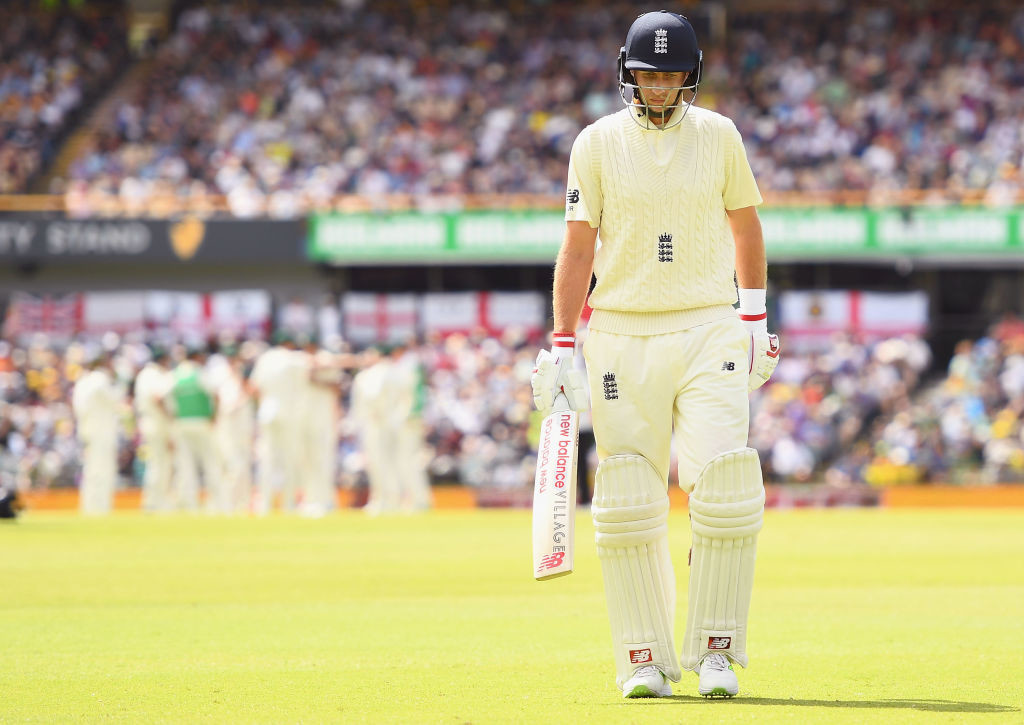 Root was dismissed by Nathan Lyon's first delivery of the day.