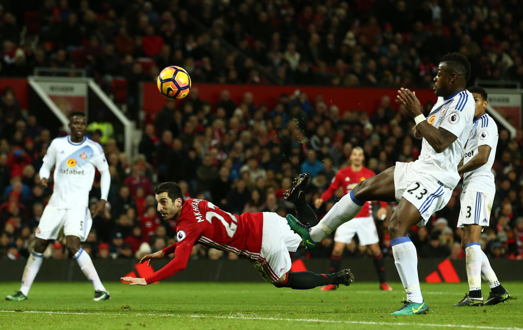 The goal that saw Mkhitaryan collect a Goal of the Month award. 