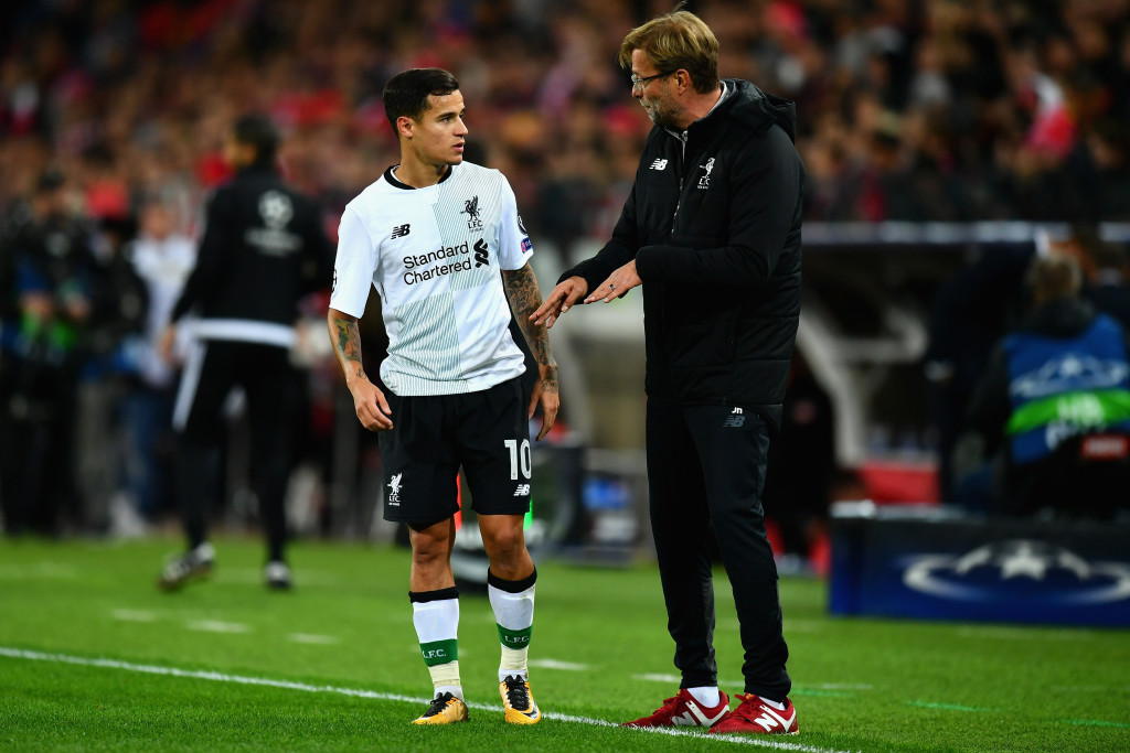 No Klopp strop: The German boss with Coutinho