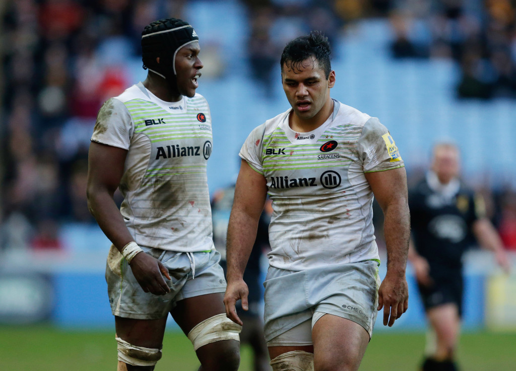 Maro Itoje (l) and Billy Vunipola - only one is fit for the Six Nations