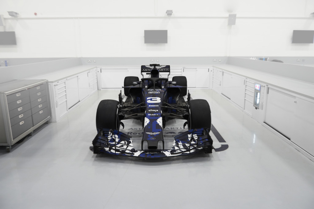 The Aston Martin Red Bull Racing TAG Heuer RB14, in special edition livery.
