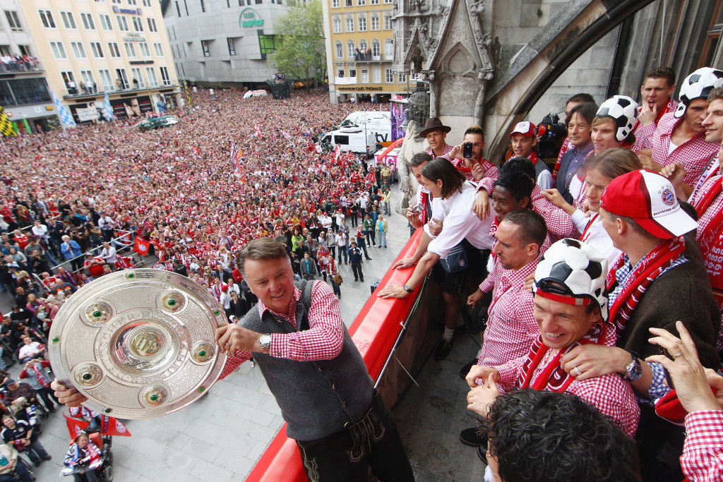 Van Gaal during happier times at Bayern. 