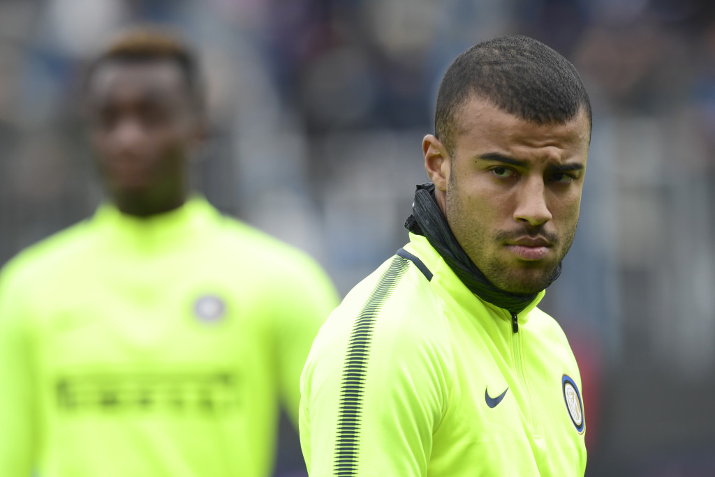 Inter Milan's Brazilian midfielder Rafinha is pictured prior the Italian Serie A football match Spal vs Inter Milan at the Paolo Mazza stadium in Ferrara, on January 28, 2018. / AFP PHOTO / MIGUEL MEDINA (Photo credit should read MIGUEL MEDINA/AFP/Getty Images)
