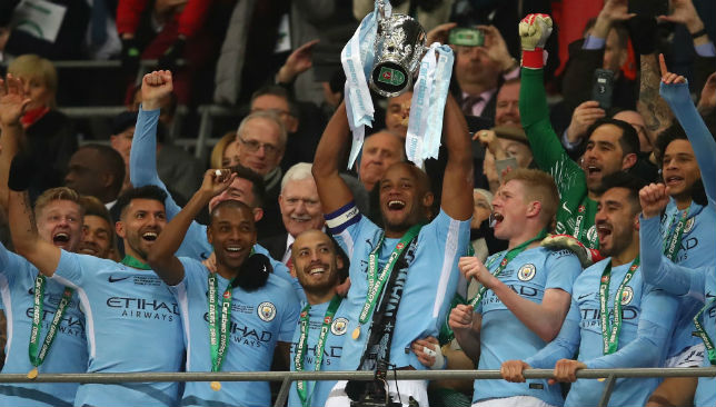 Manchester City lift the trophy