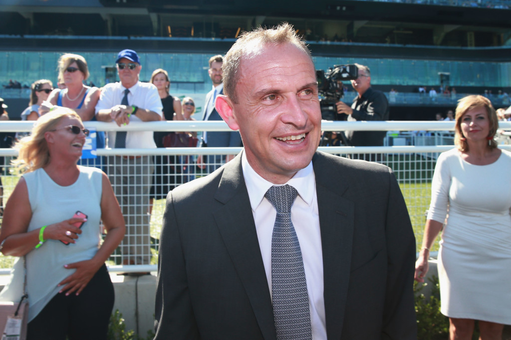 SYDNEY, AUSTRALIA - MARCH 03: Trainer Chris Waller smiles after Winx won race 6 The Chipping Norton Stakes during Sydney Racing at Royal Randwick Racecourse on March 3, 2018 in Sydney, Australia. (Photo by Mark Evans/Getty Images)