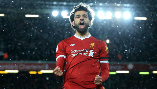 Mohamed Salah celebrates 1