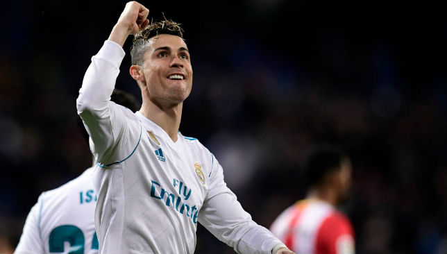 Ronaldo celebrates his fourth goal