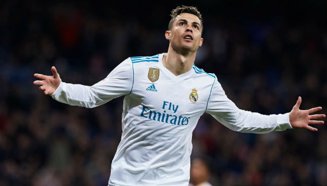 Ronaldo of Real Madrid CF celebrates scoring