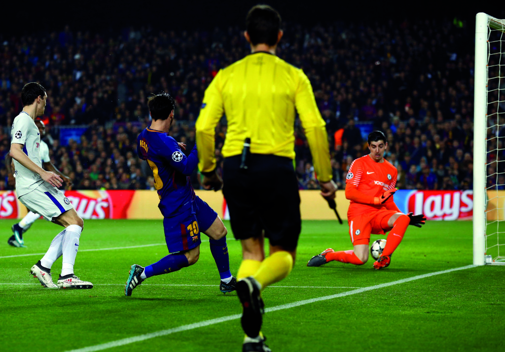 Messi opens the scoring for Barcelona