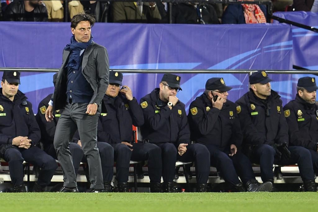 How closely was Montella watching his former side Roma against Barcelona?