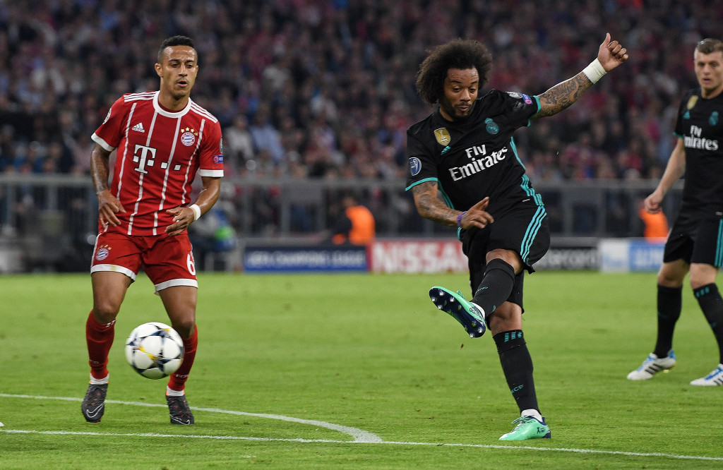 Marcelo's volley was perfectly timed. 