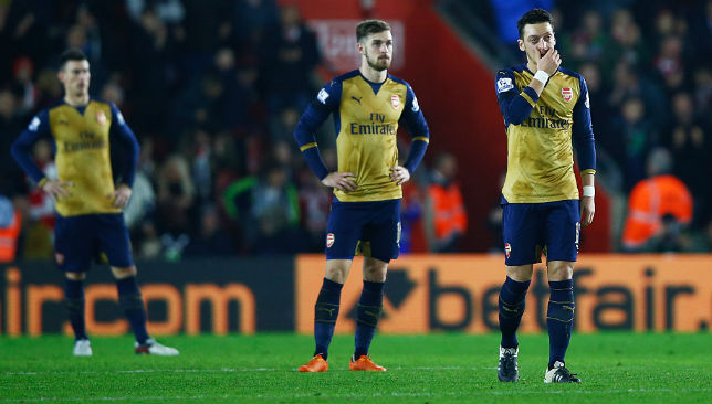 Arsenal look dejected